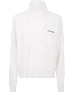 Brunello Cucinelli Cashmere Turtleneck Jumper - White