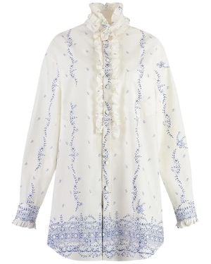 Philosophy Di Lorenzo Serafini Cotton Poplin Shirtdress - White