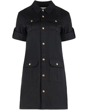 Celine Cotton Shirtdress - Black