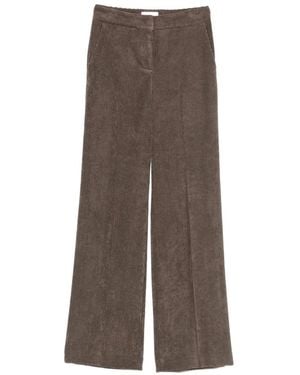 Via Masini 80 Velvet Trousers - Brown