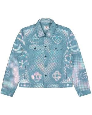 CASABLANCA Monogram Denim Jacket - Blue