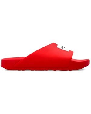 Givenchy Label Slide Flat Sandal - Red