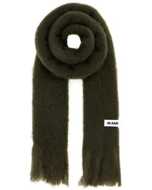 Jil Sander Plain Scarf - Green