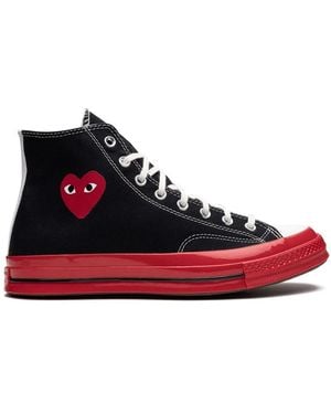 COMME DES GARÇONS PLAY Sole High Top Trainers - Red