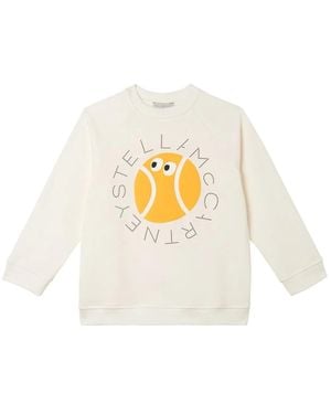 Stella McCartney Jersey With "Tennis" Logo - White