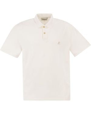 Premiata Short-Sleeved Polo Shirt With Logo - White