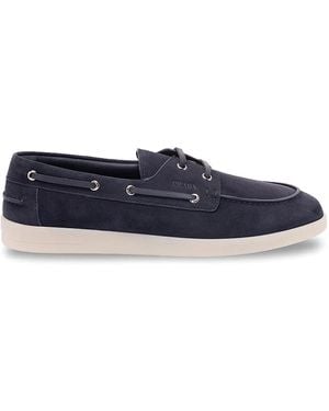 Prada Suede Boat Shoes - Blue