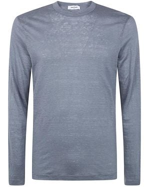 Gran Sasso Logo Print Long Sleeves T-Shirt - Blue