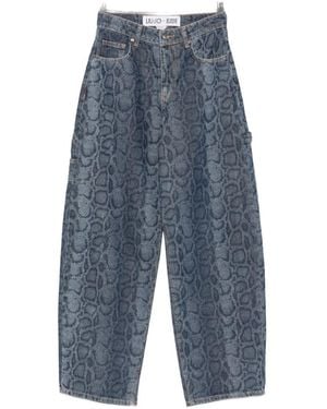Liu Jo Dark Cotton Pants - Blue