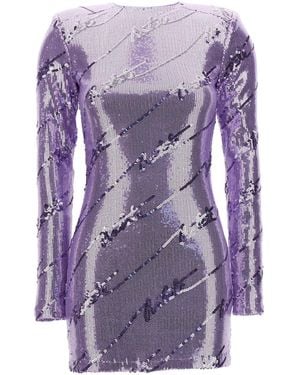 ROTATE BIRGER CHRISTENSEN Rotate Birger Christensen Sequin Mini Dress - Purple
