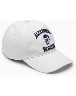 McQueen Varsity Skull Lo Cap - White