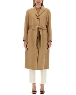 Theory Belted Coat - Natural