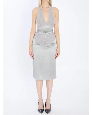 Gucci Silk Satin Dress - White