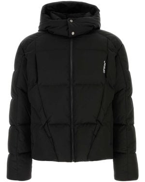 Off-White c/o Virgil Abloh Off Bookish Nyl Twill Racing Puffer - Black