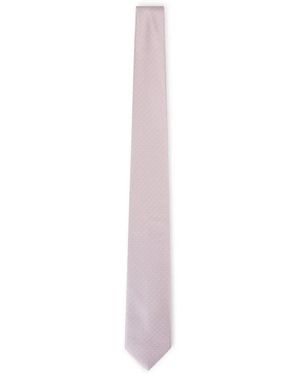 Brioni Standard 7X150 Cotton And Silk Tie - White