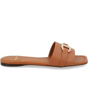 Ferragamo Slide "Gancini" - Brown