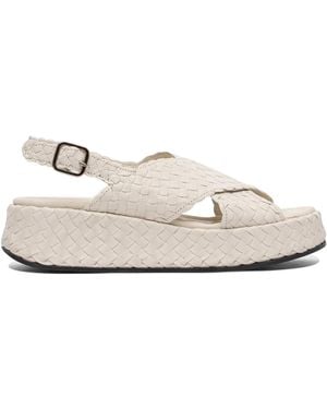 Pons Quintana Leather Rubber Sandals - White