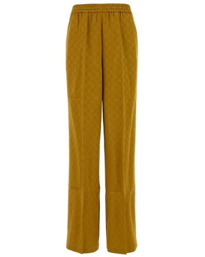 Gucci Mustard Jacquard Sweatpants - Yellow