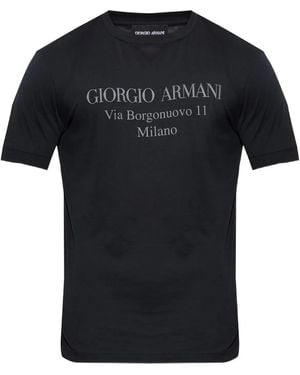 Giorgio Armani Logo T-Shirt - Black