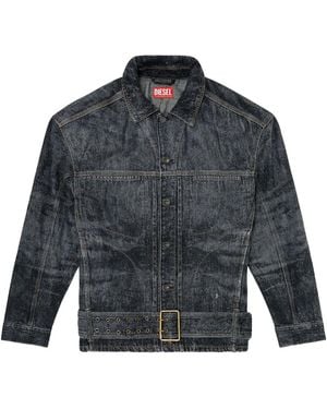 DIESEL Biker-Inspired Denim Jacket - Blue