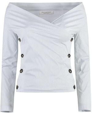 Philosophy Di Lorenzo Serafini Crepe Blouse - White