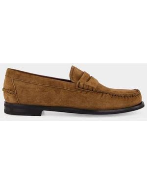 Prada Suede Tassel Loafers - Brown