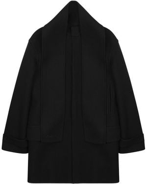 Dior Cappotto Con Sciarpa - Black