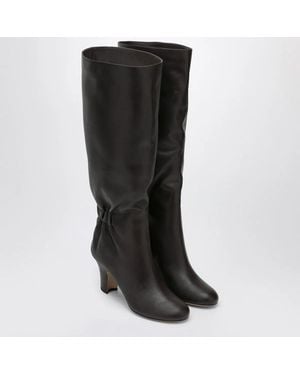 Ferragamo Ruched Boots - Black