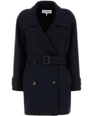 Loewe Wool Blend Coat - Blue