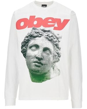 Obey Etruscan Long-Sleeved T-Shirt - White