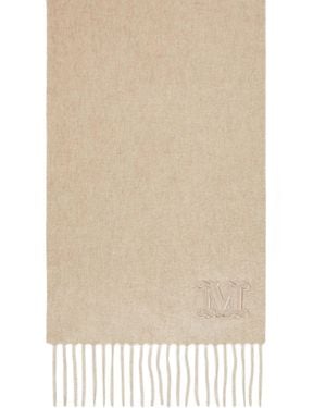 Max Mara Sand Cashmere Dalia Scarf - Natural