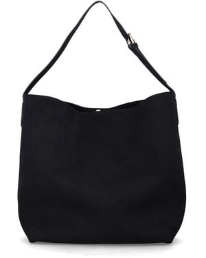 THEMOIRÈ Zoe Vegan Suede Tote Bag - Black