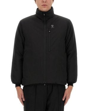 South2 West8 Jacket With Logo - Black