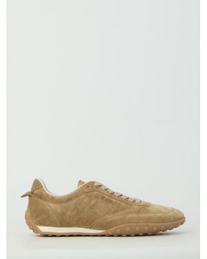 Tod's Calfskin Suede And Smooth Leather Sneakers - Natural