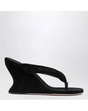 Balenciaga Wedge Thong Sandals Gaeta - Black
