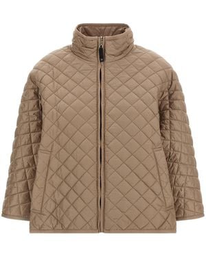 Max Mara 'Delfina' Reversible Hood - Brown