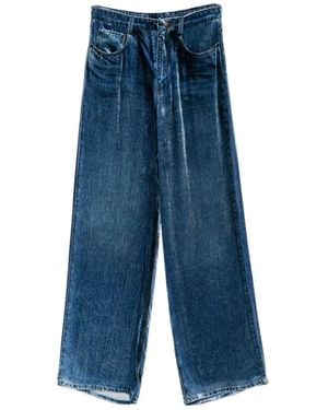 Pierre Louis Mascia Velvet Five-Pocket Jeans - Blue
