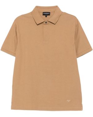Emporio Armani Cotton Polo Shirt - Natural