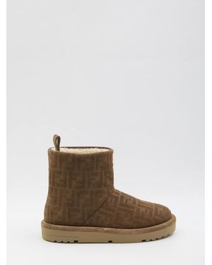 Fendi Ff Boots - Brown