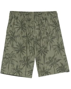 KARL LAGERFELD Palm-Print Shorts - Green