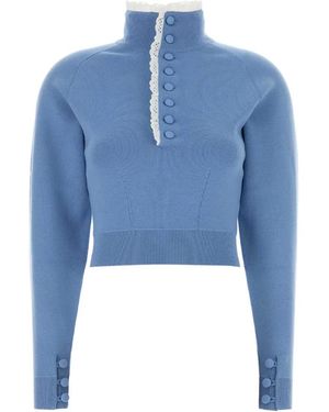 Chloé Cerulean Wool Jumper - Blue