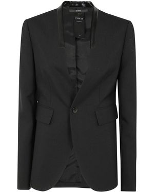 SAPIO Mohair Tux Single Brested Blazer - Black