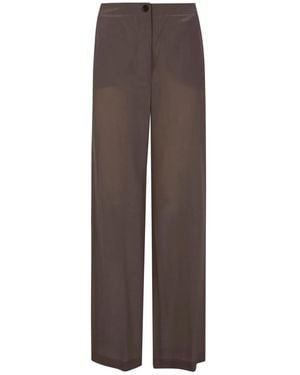 Seventy Mixed Silk Sand Wash Pants - Brown