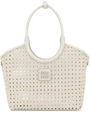 Miu Miu Leather Handbag - White