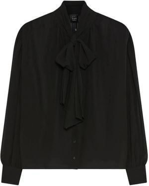 Marella Polyester Plain Shirt - Black