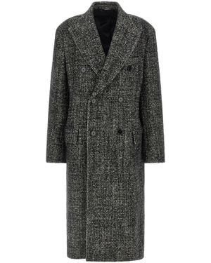 Dolce & Gabbana Dolce & Gabbana Bouclé Wool Coat - Black