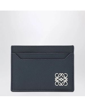 Loewe Anagram Leather Cardholder - Blue
