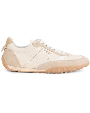 Tod's Sneakers With Perforated Inserts - Pink