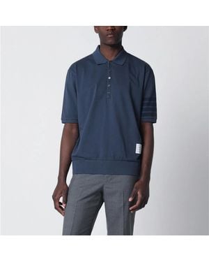 Thom Browne Cotton Polo Shirt - Blue