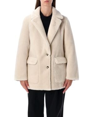 Urbancode Reversible Faux Fur Coat With Suede Interior - Natural